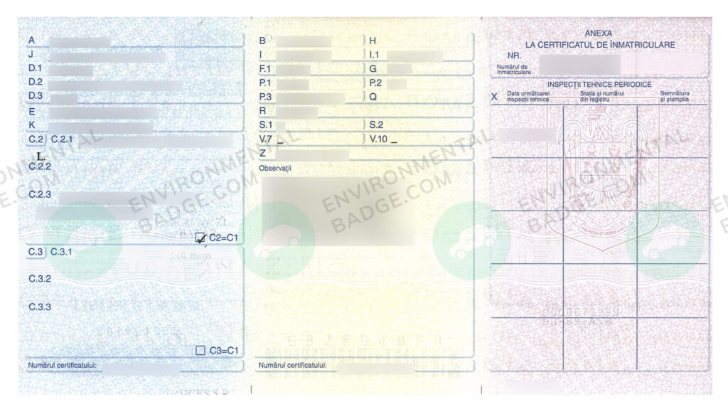 certificat de înmatriculare